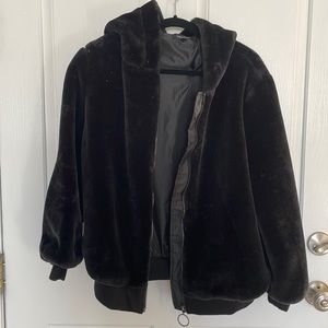 Black bomber jacket